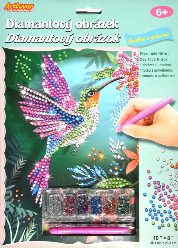 Diamantový obrázek - Kolibřík