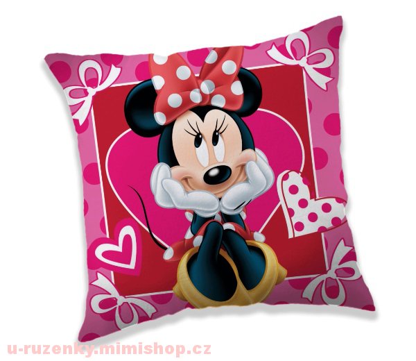 Polštářek Minnie hearts 02 40x40 cm