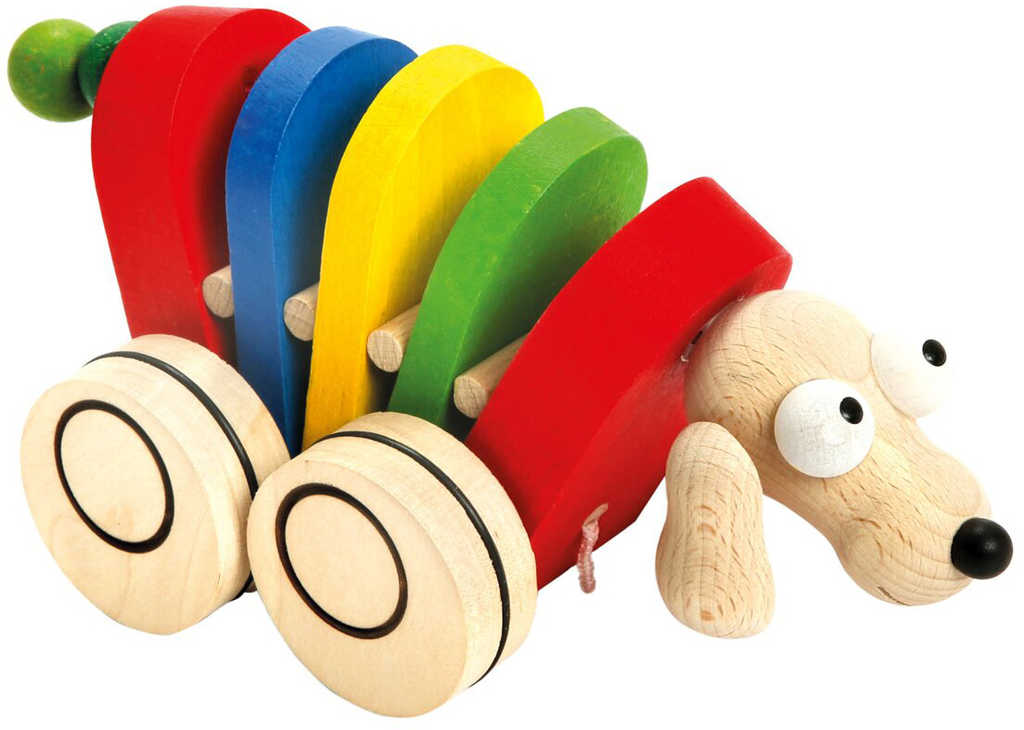 Baby Pes tahací 19cm na kolečkách