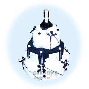 Textilní dort k narozeninám pro muže - karty, Fernet