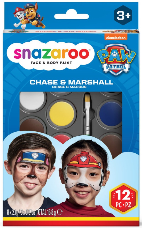 Snazaroo sada obličejových barev TLAPKOVÁ PATROLA Chase a Marshall