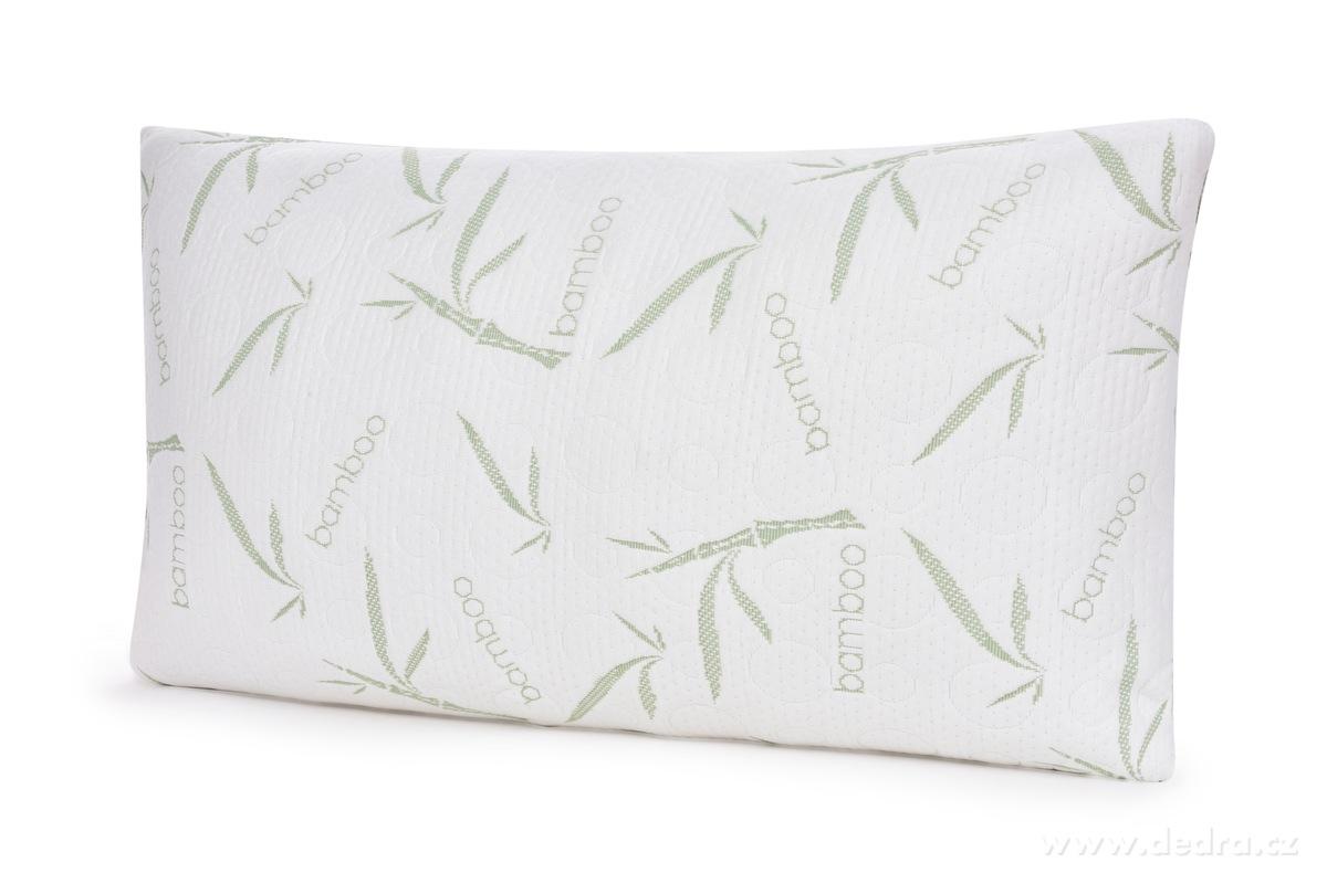 ANATOMIXX® BAMBOO polštář, drcená paměťová pěna, 70 x 38 x 13 cm