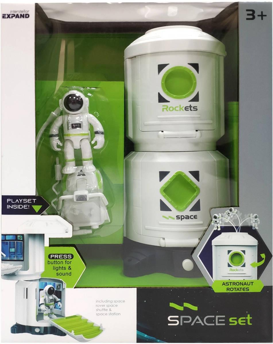 Stanice vesmírná herní set s kosmonautem a doplňky na baterie