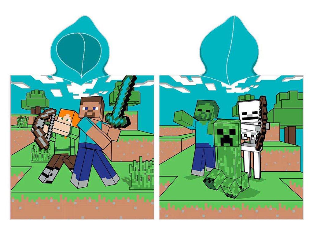 Dětské pončo Minecraft Time to Mine