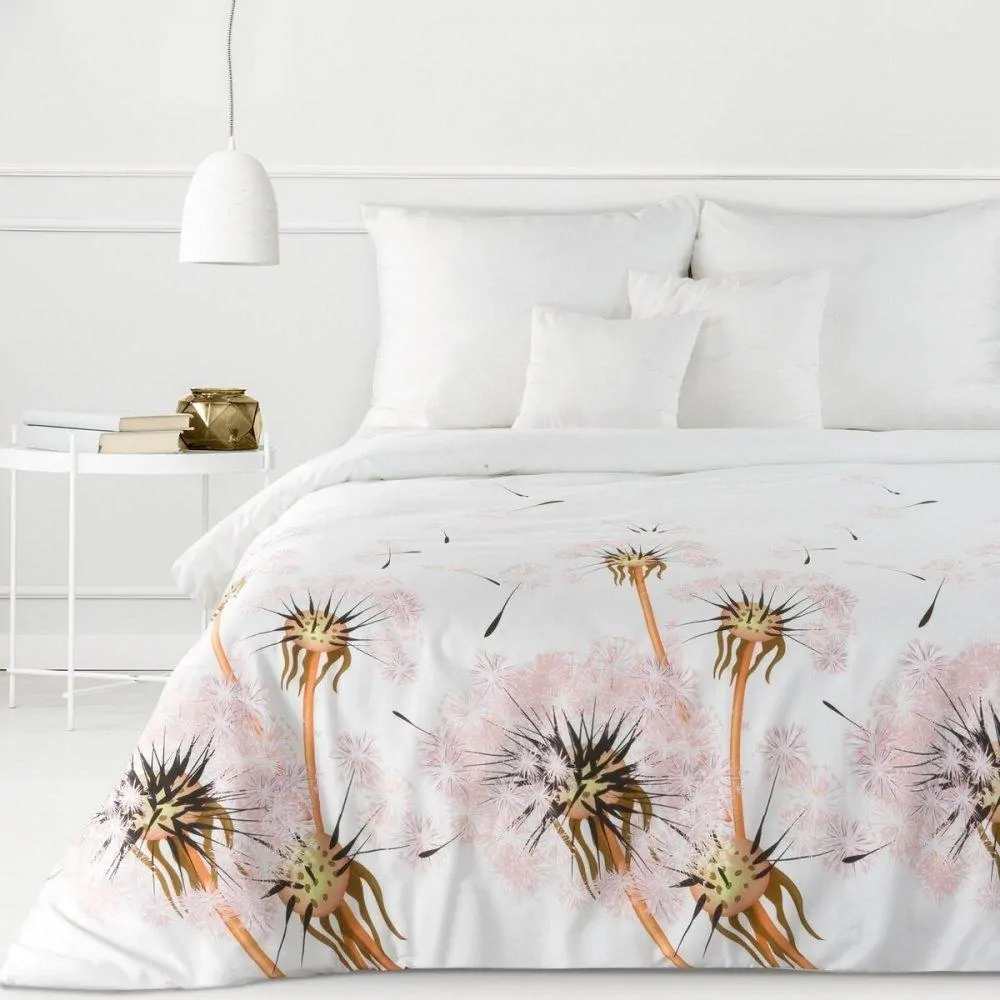 Saténové povlečení 140x200+70x90cm - Demi 1 pampeliška