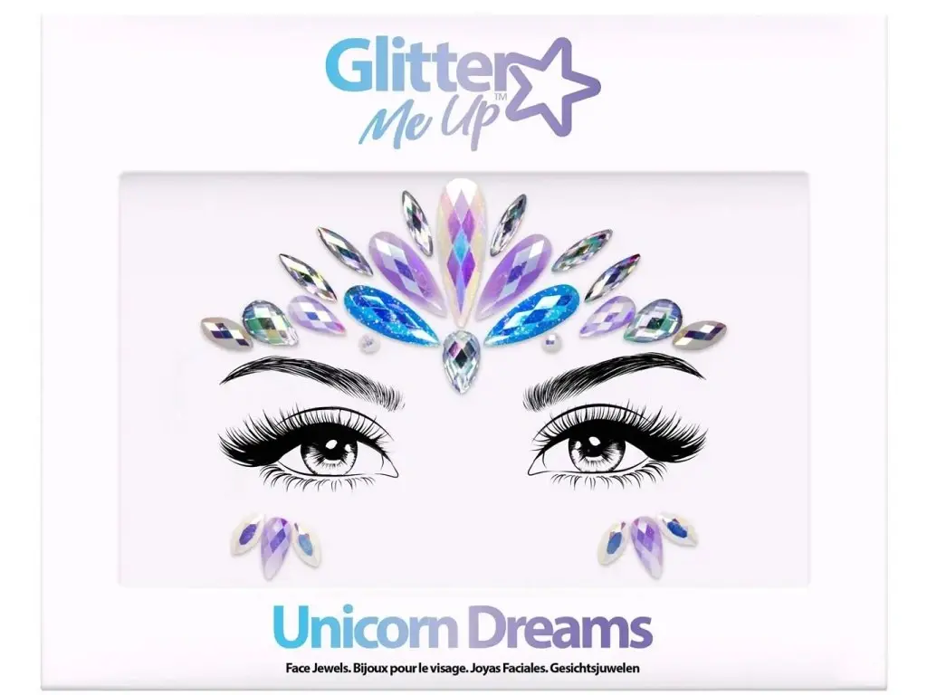 Samolepicí kamínky na obličej - Unicorn Dreams