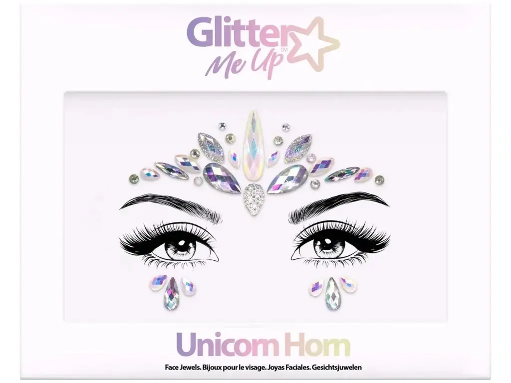 Samolepicí kamínky na obličej - Unicorn Horn
