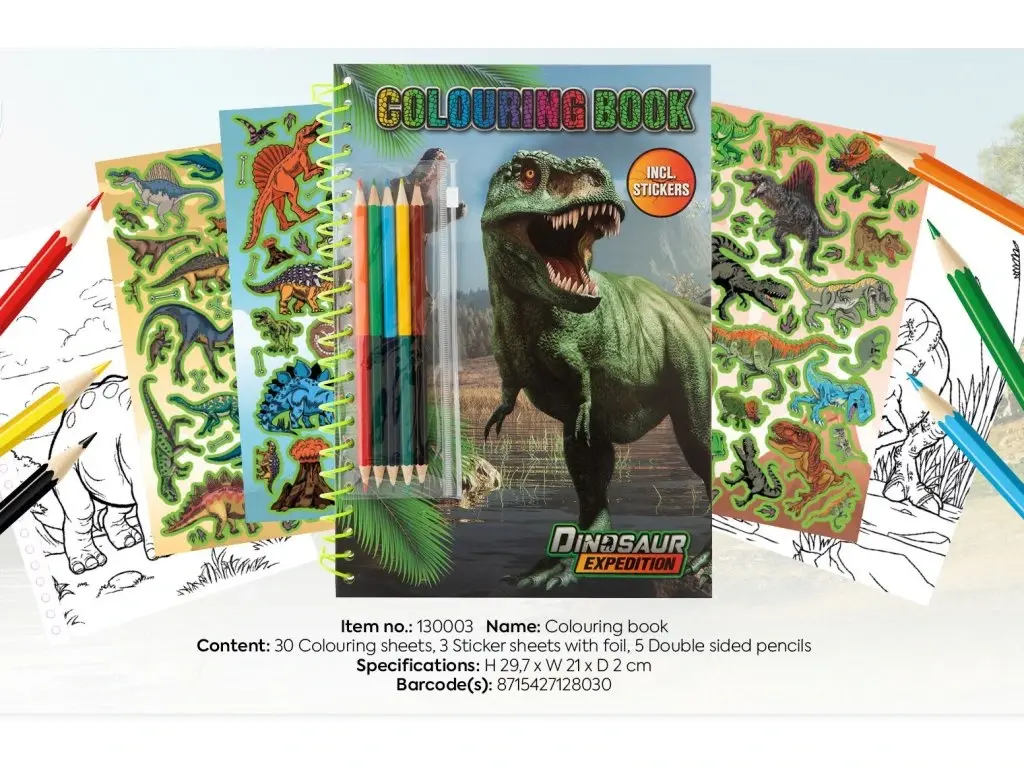 Omalovánková kniha dinosauři