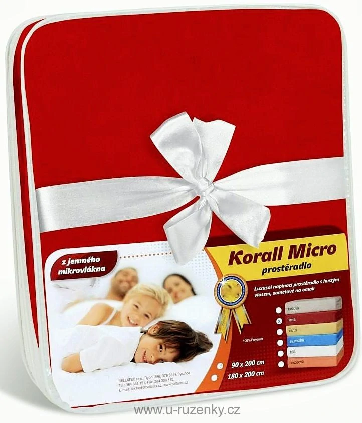 Prostěradlo Korall micro 90x200 (červené)