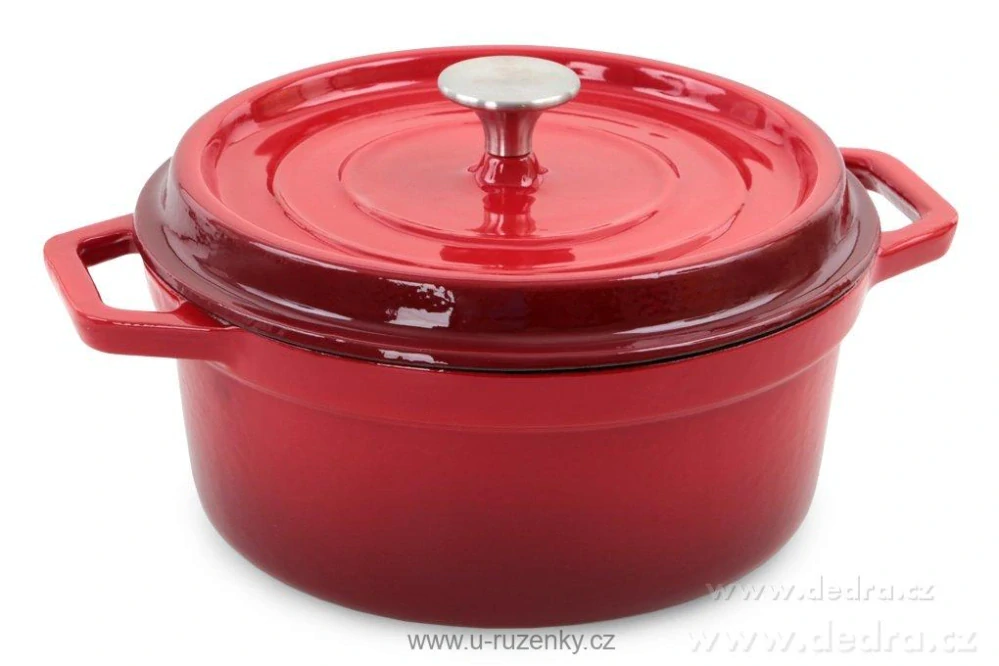 MASSIVE | litinový kulatý hrnec se samopodlévací poklicí | CASSEROLE | 3,5 L