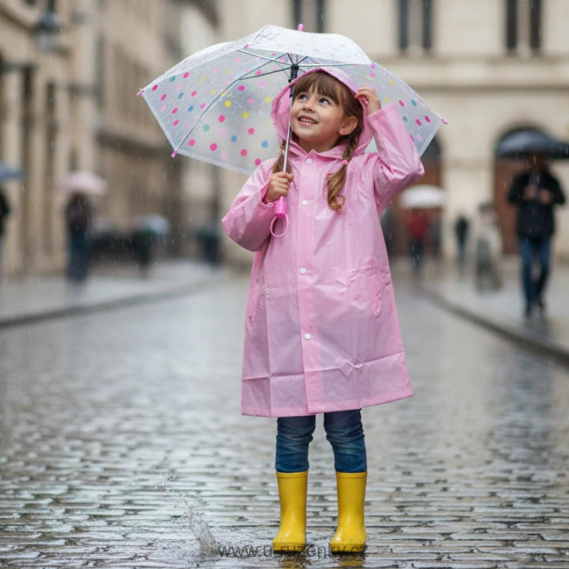 Dívčí pláštěnka sv.růžová 110-130 cm