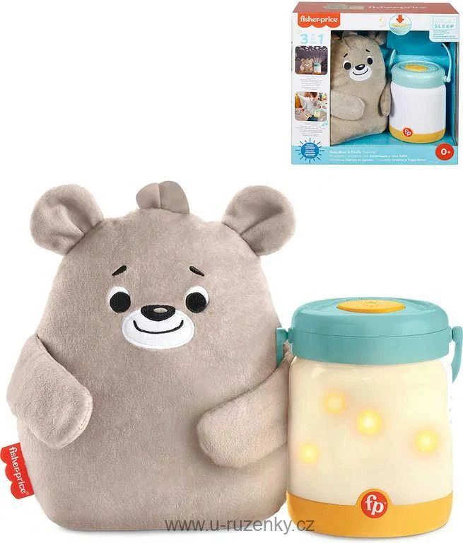 Baby usínáček s medvídkem a světluškami 3v1