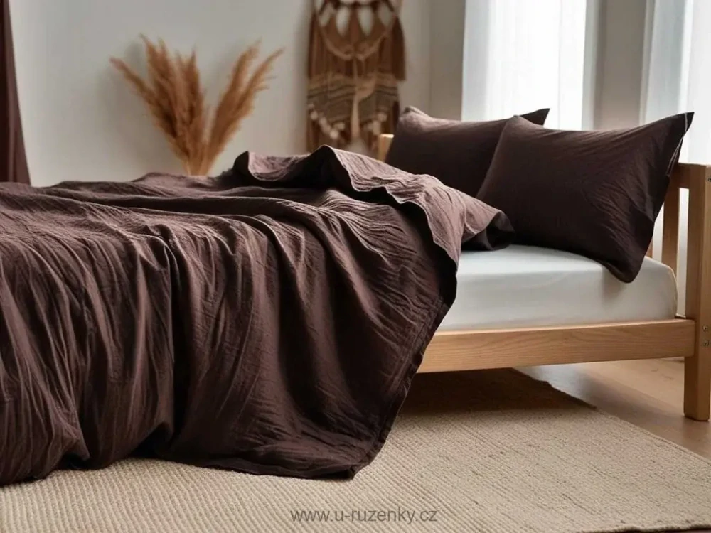 Povlečení mušelín Chocolate 140x200, 70x90 cm