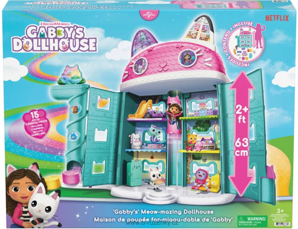 Velký Dům Gabbys Dollhouse set s figurkou Gábi a doplňky