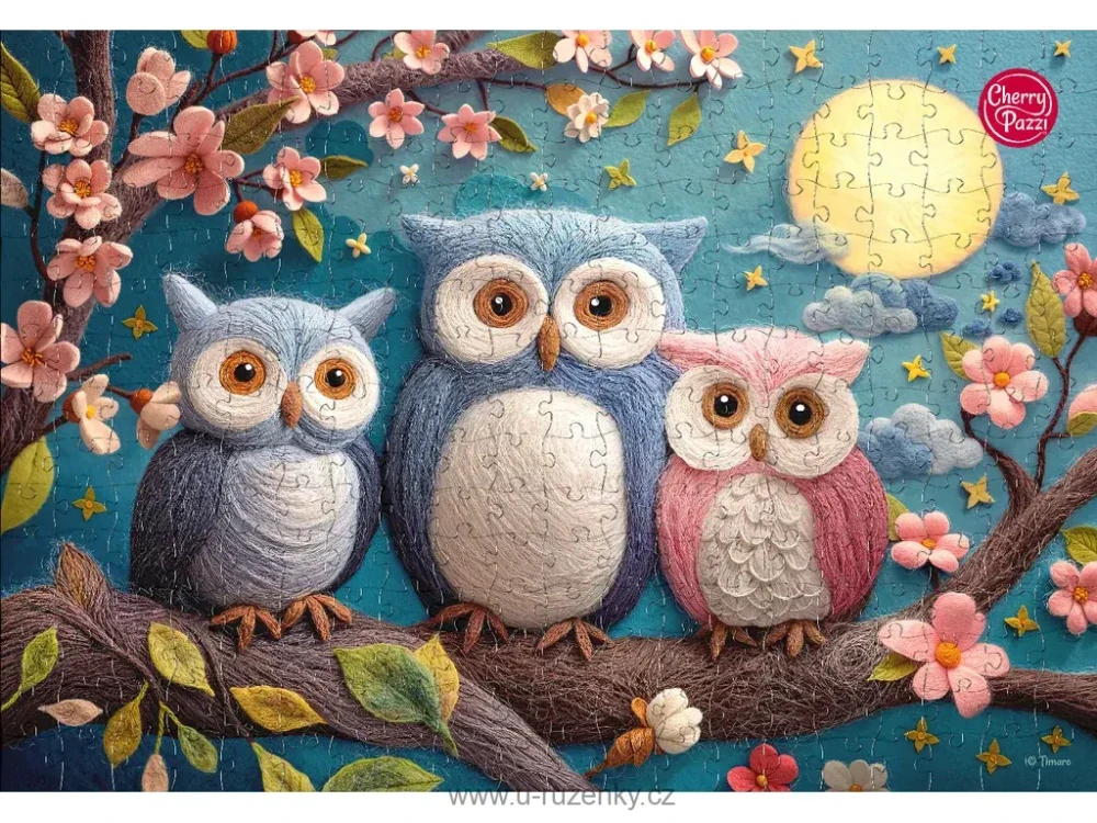 Puzzle 300d. Cherry Pazzi - So Cute (Tři sovičky)