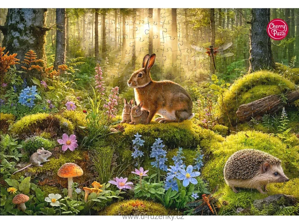 Puzzle 300d. Cherry Pazzi - Forest Friends (Zajíci a ježek)