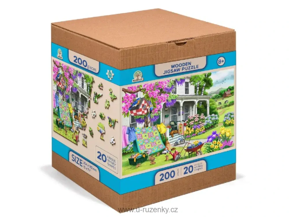 Dřevěné Puzzle Venkovská zahrada M, 200 dílků