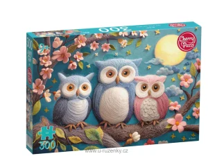 Puzzle 300d. Cherry Pazzi - So Cute (Tři sovičky)