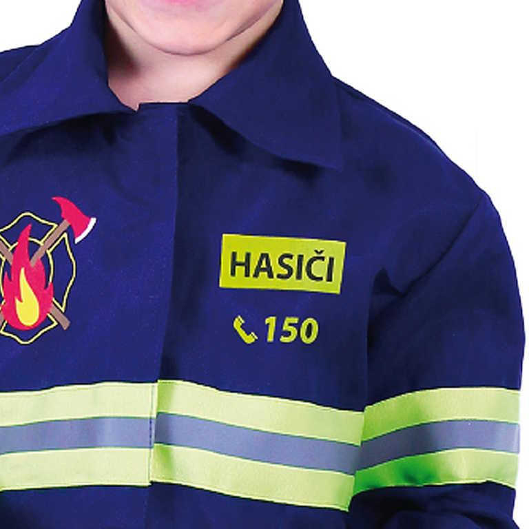  Šaty hasič český potisk vel. M (117-128cm) 6-8 let