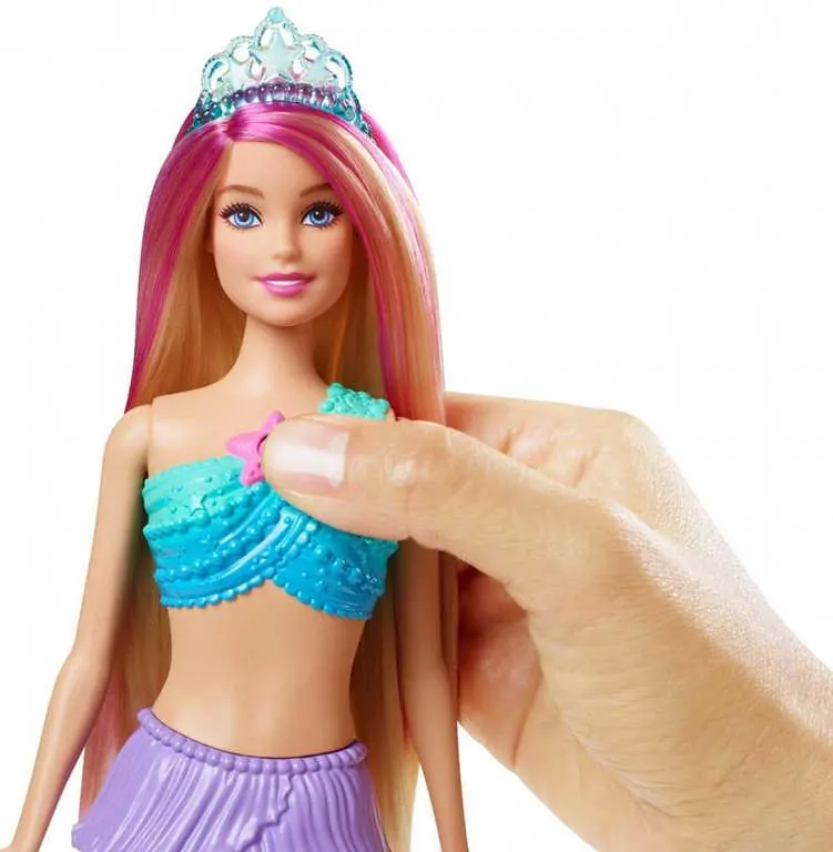 Panenka Barbie mořská panna blikající