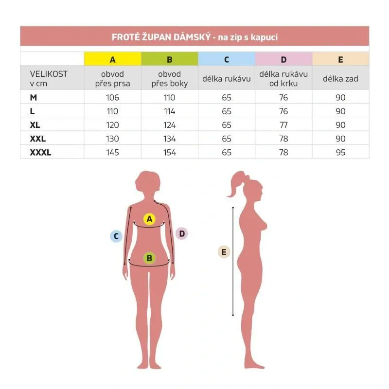 Froté župan dámský na zip fialová