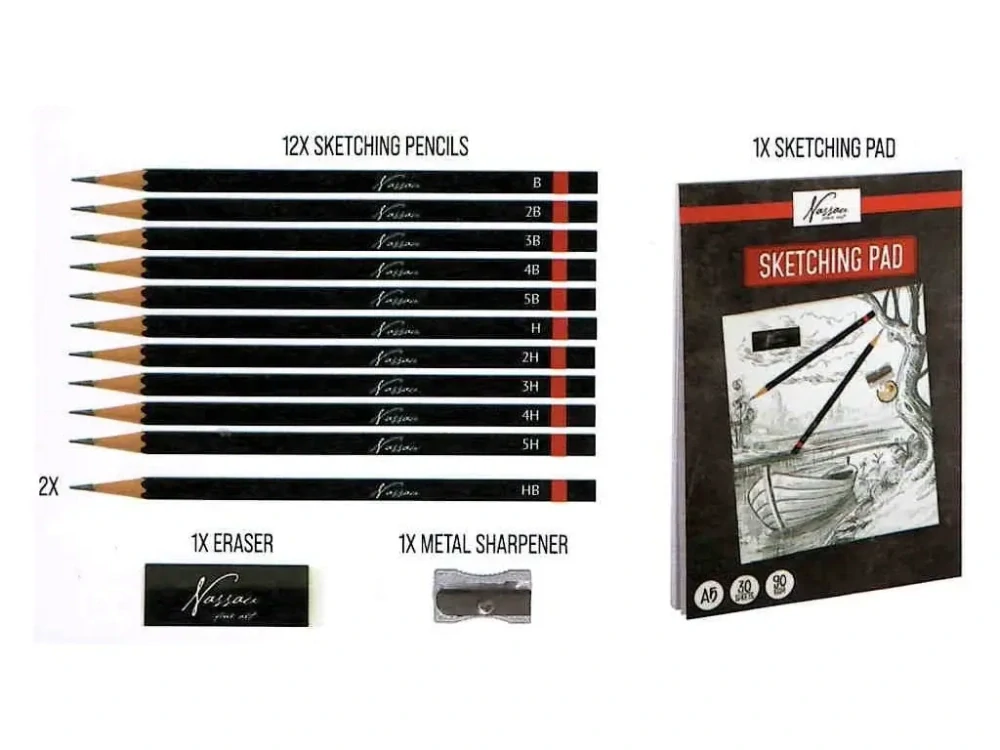 Skicovací sada Nassau 15ks