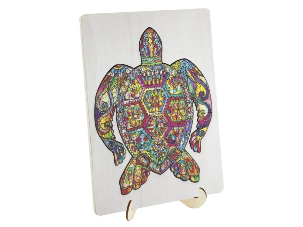 Dřevěné puzzle 133 dílků - Želva