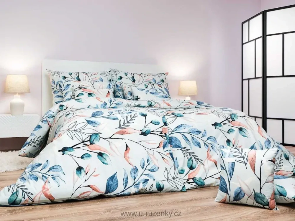 Povlečení bavlna Milaya mentol 140x220, 70x90 cm