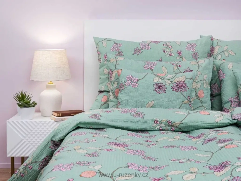 Povlečení krep Klaudie zelená 