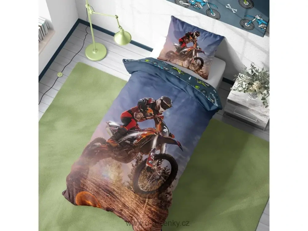   Bavlněné povlečení Motokros Závod v Poušti