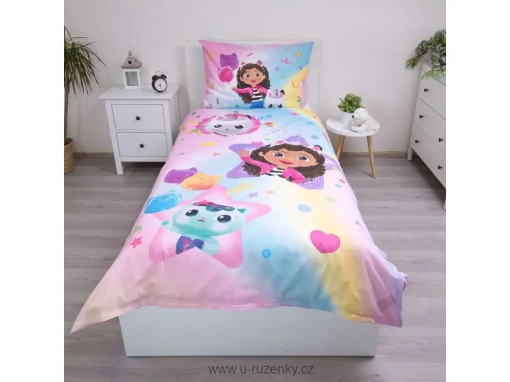 Povlečení Gabby´s Dollhouse Rainbow