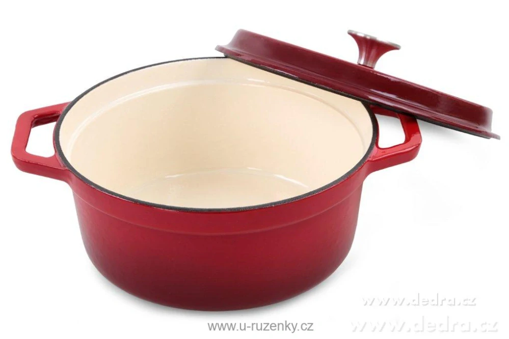 MASSIVE | litinový kulatý hrnec se samopodlévací poklicí | CASSEROLE | 3,5 L