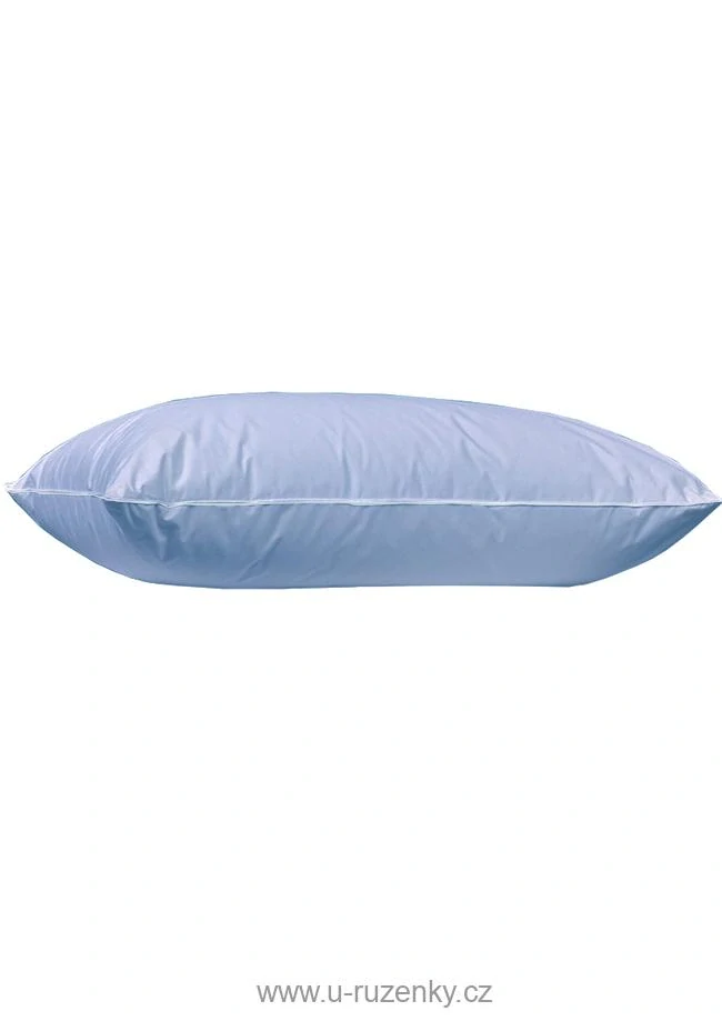 Polštář prachové peří 70x90 1300g modrá sypka