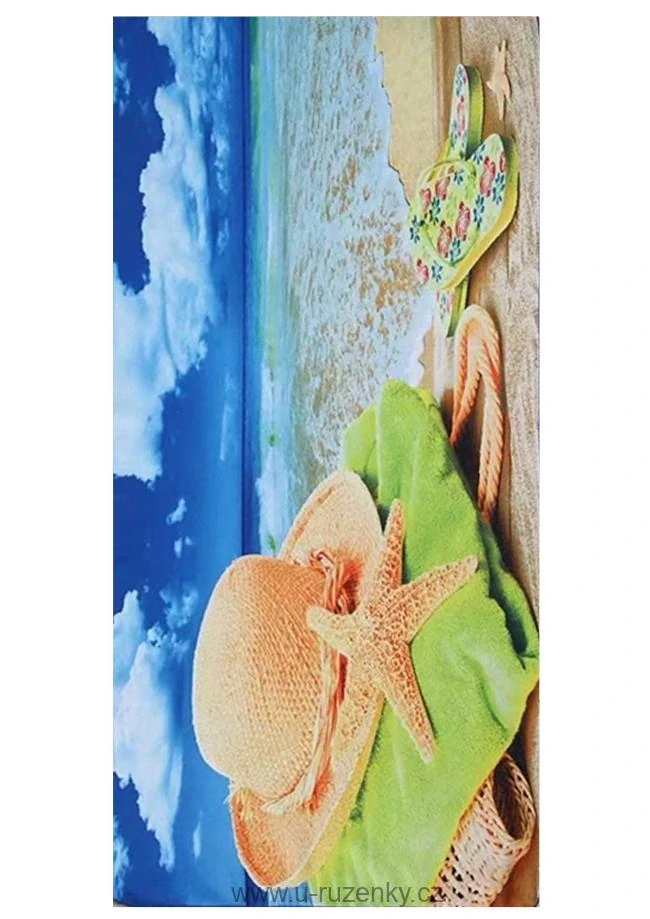 Rychleschnoucí plážová osuška 90x180cm - Klobouk