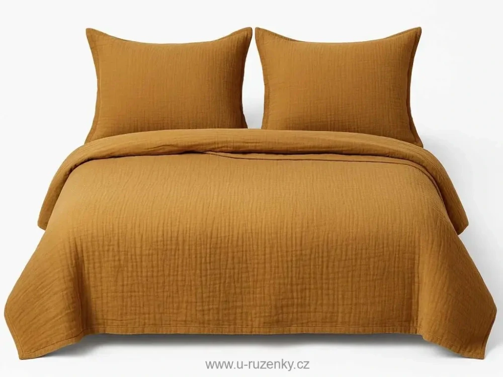 Povlečení mušelín Hořčicová 