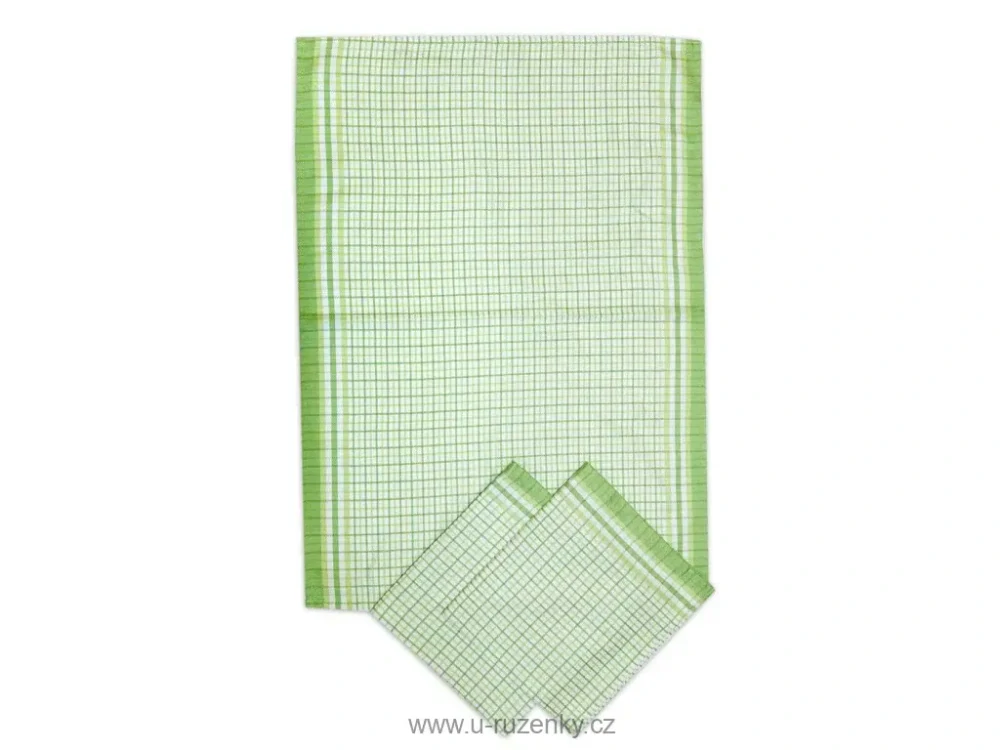 Utěrky Bambus 50x70 cm Kostka malá zelená, 3 ks