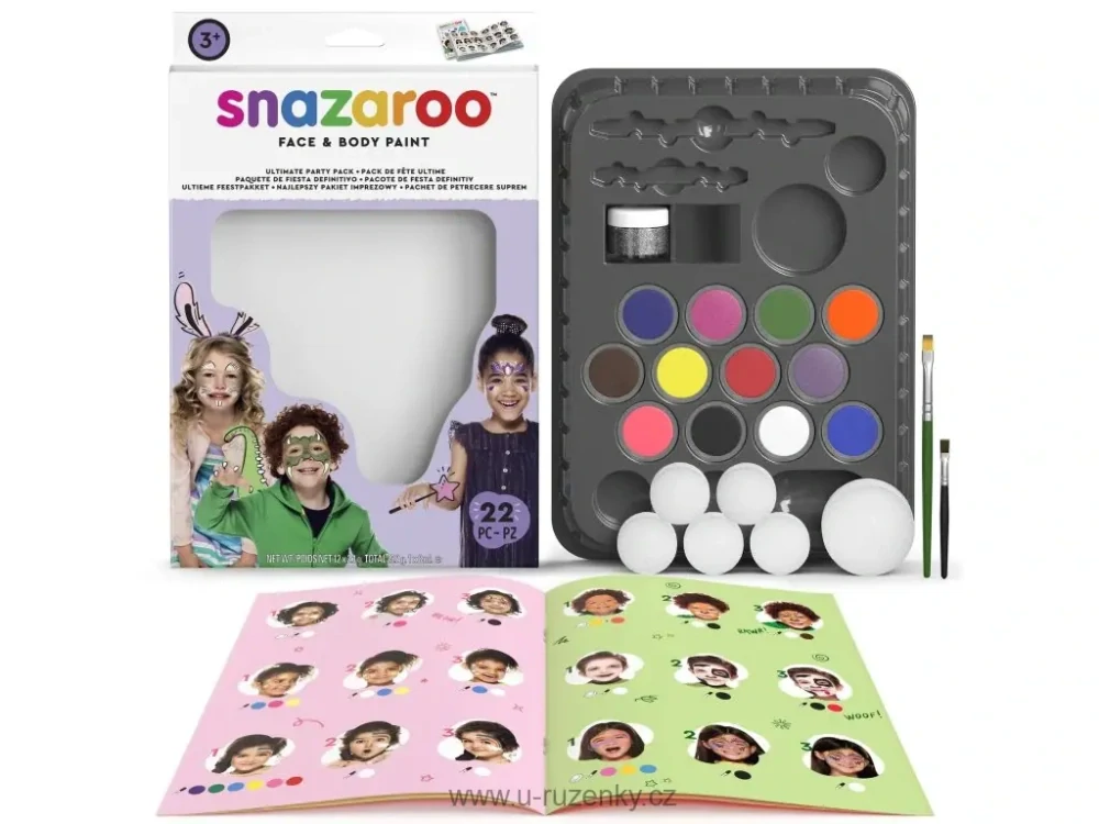 Snazaroo Face Paint – Nejprodávanější sada barev na obličej (85+ použití)