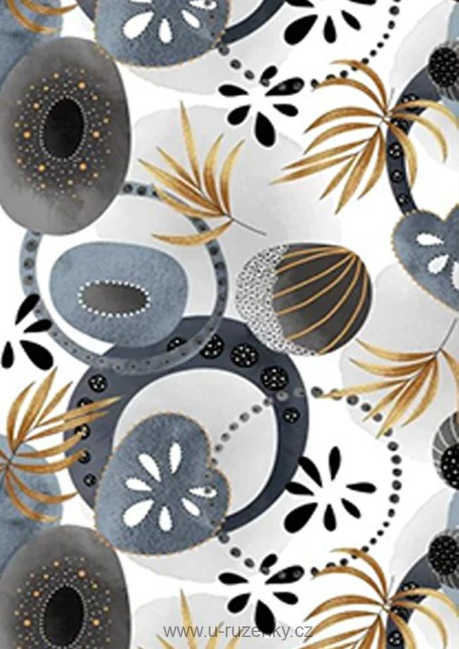 Bavlněné povlečení Lux  - Abstrakce modrá/bílá