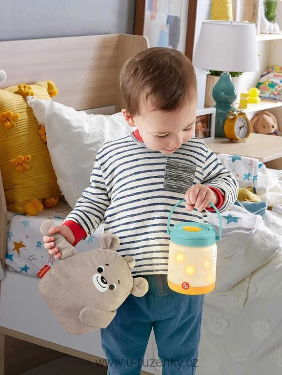 Baby usínáček s medvídkem a světluškami 3v1
