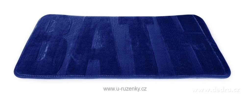 BATH | koupelnová předložka | 75 × 45 cm | hebké mikrovlákno | protiskluzová úprava | tmavě modrá