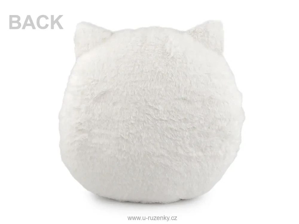 Dekorační polštář plyšový kočka Ø35 cm