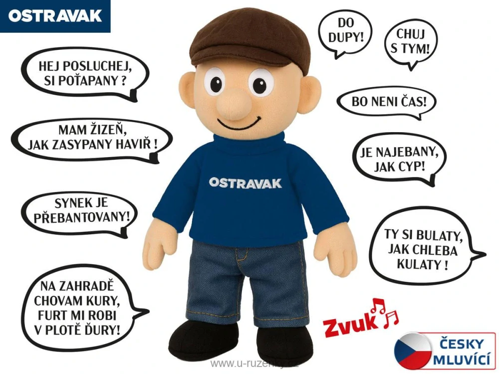  Panáček Ostravak 32cm mluvící po ostravsku