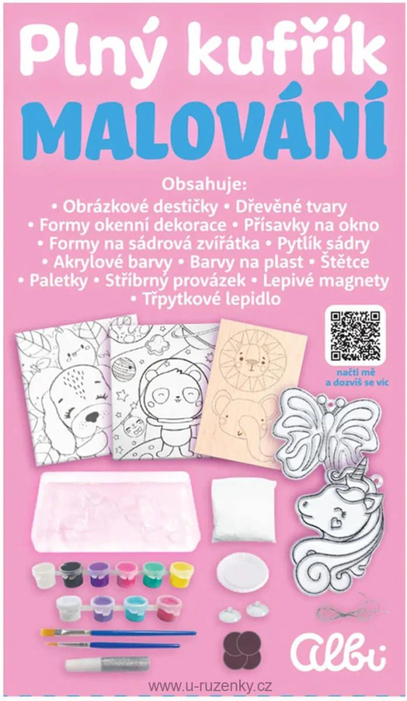 Plný kufřík Malování dětská kreativní sada v kufříku
