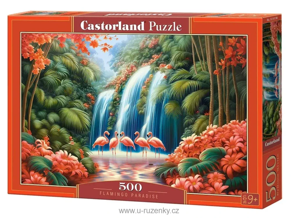 Puzzle Castorland Flamingo Paradise 500 dílků - Exotický svět plameňáků