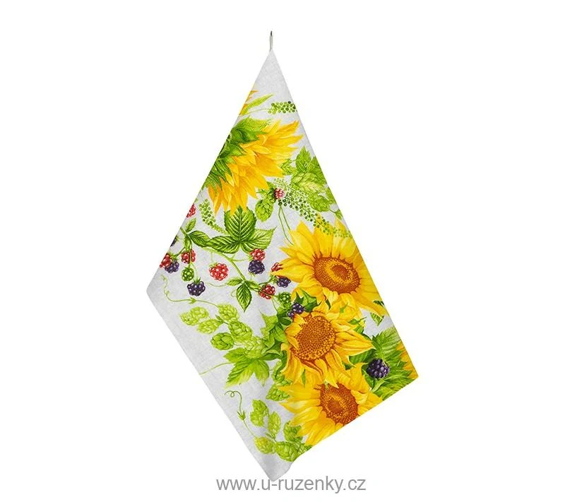 Kuchyňská utěrka 1 ks Žlutá,Zelená,Šedá 50x70 cm