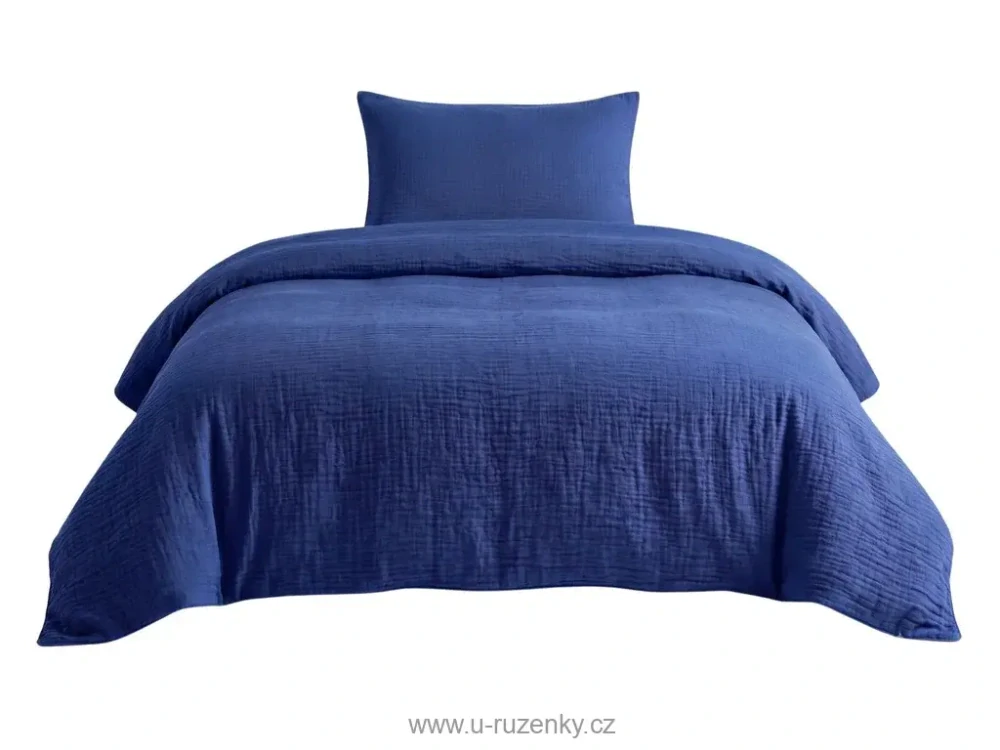 Mušelínové povlečení královsky modré