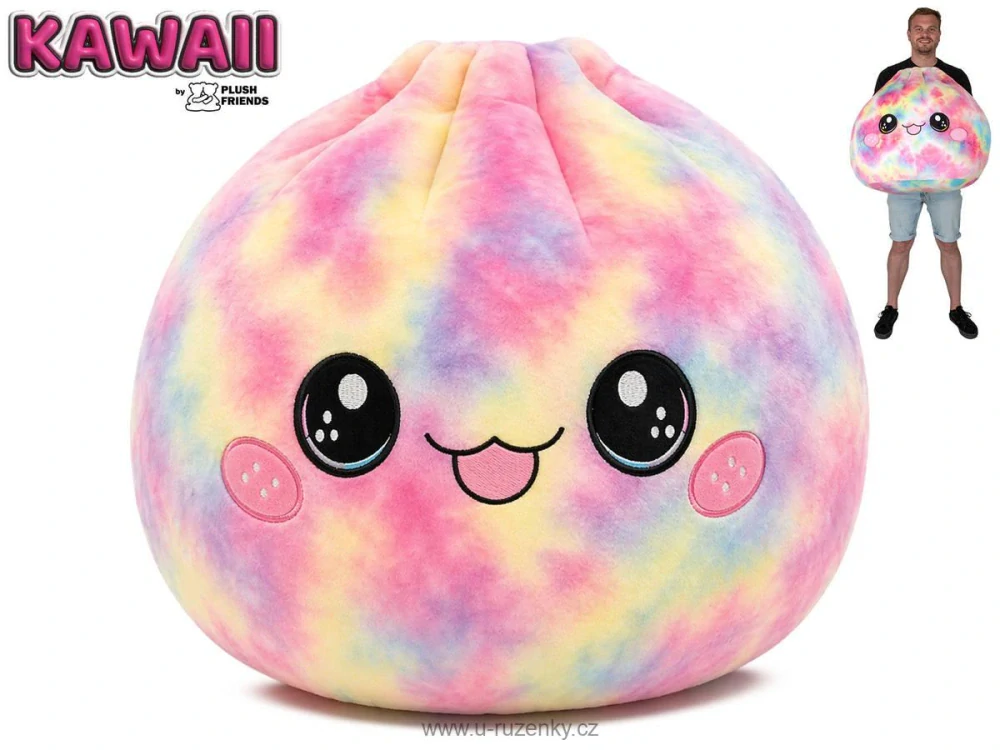Knedlíček Kawaii Bao Maxi 60cm duhový Plush Friends