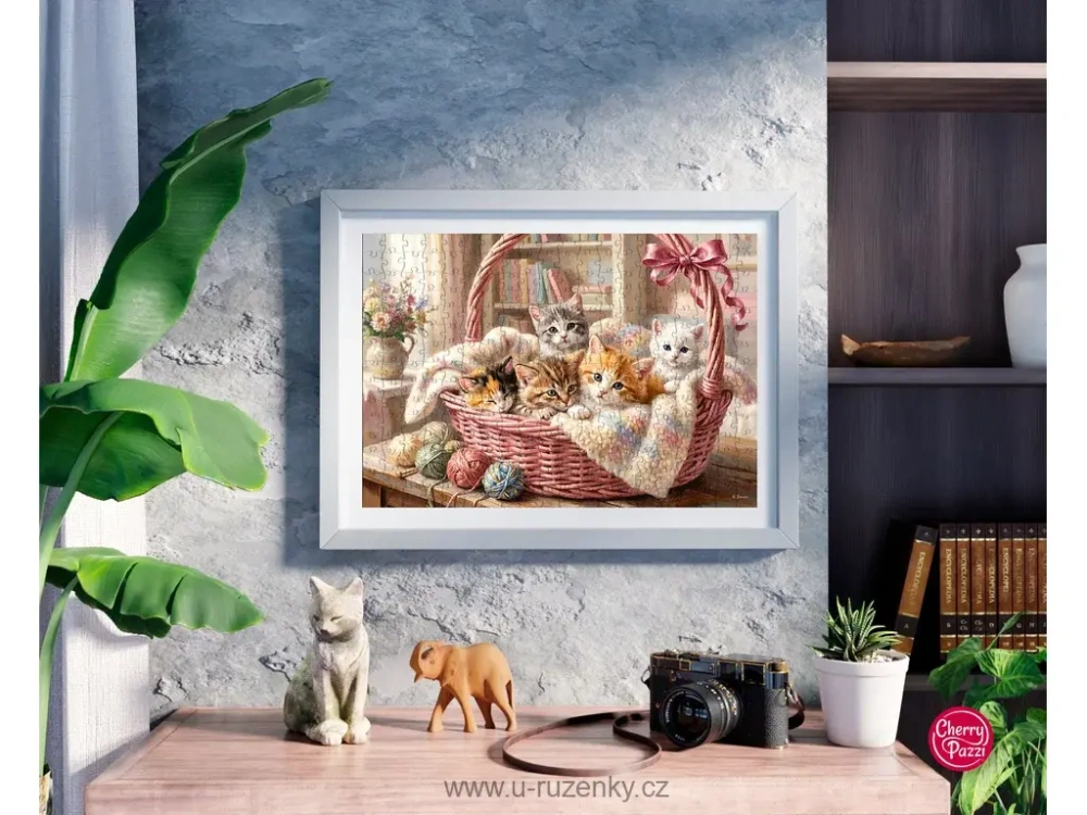 Puzzle 300d. Cherry Pazzi - Basket Full of Love (Koťata v košíku)