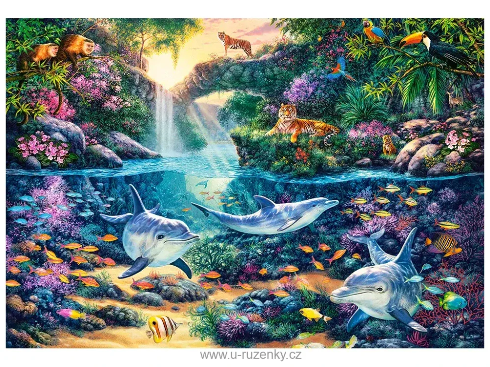 Puzzle Castorland 1500 dílků - Ráj uprostřed džungle