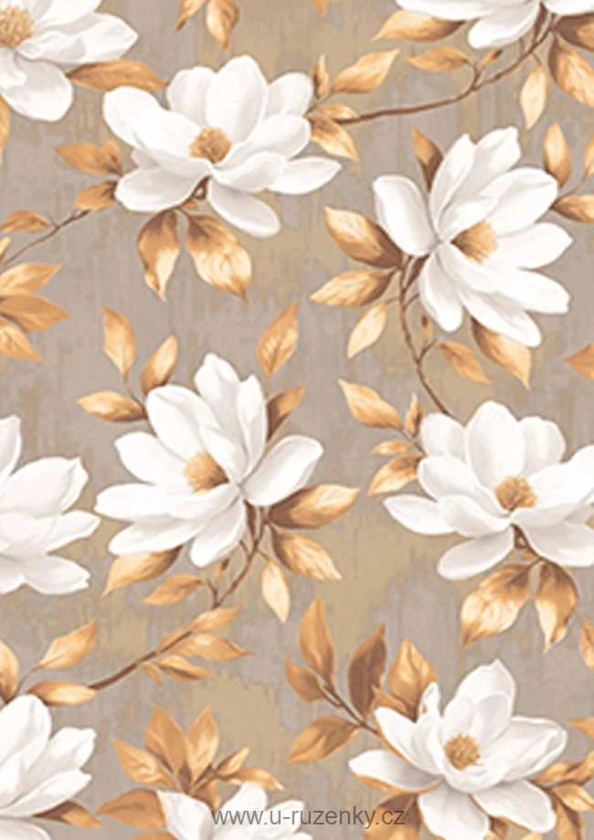 Bavlněné povlečení Lux 140x200+70x90cm - Magnolie béžové